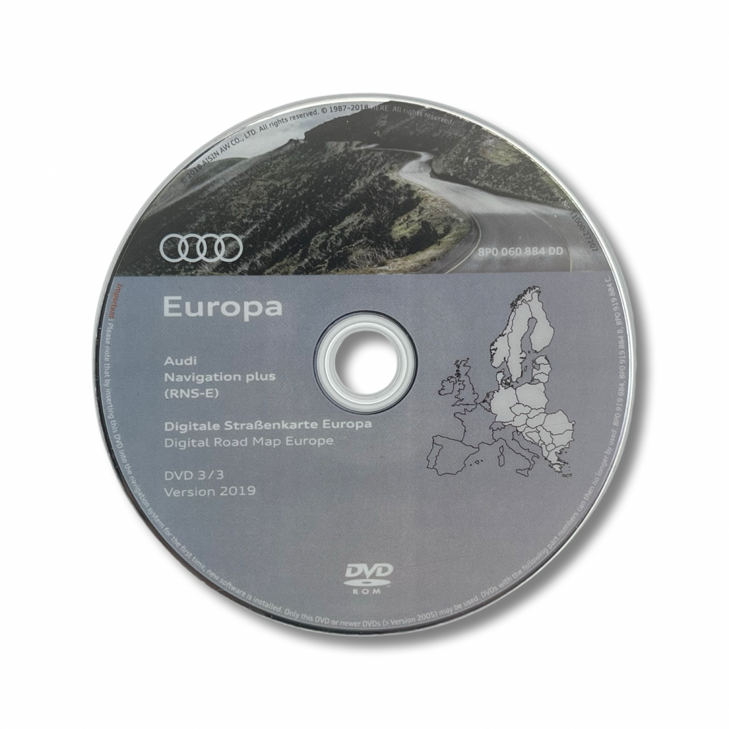 Audi Navigation DVD 3 2019 Plus RNS-E Deutschland + Osteuropa