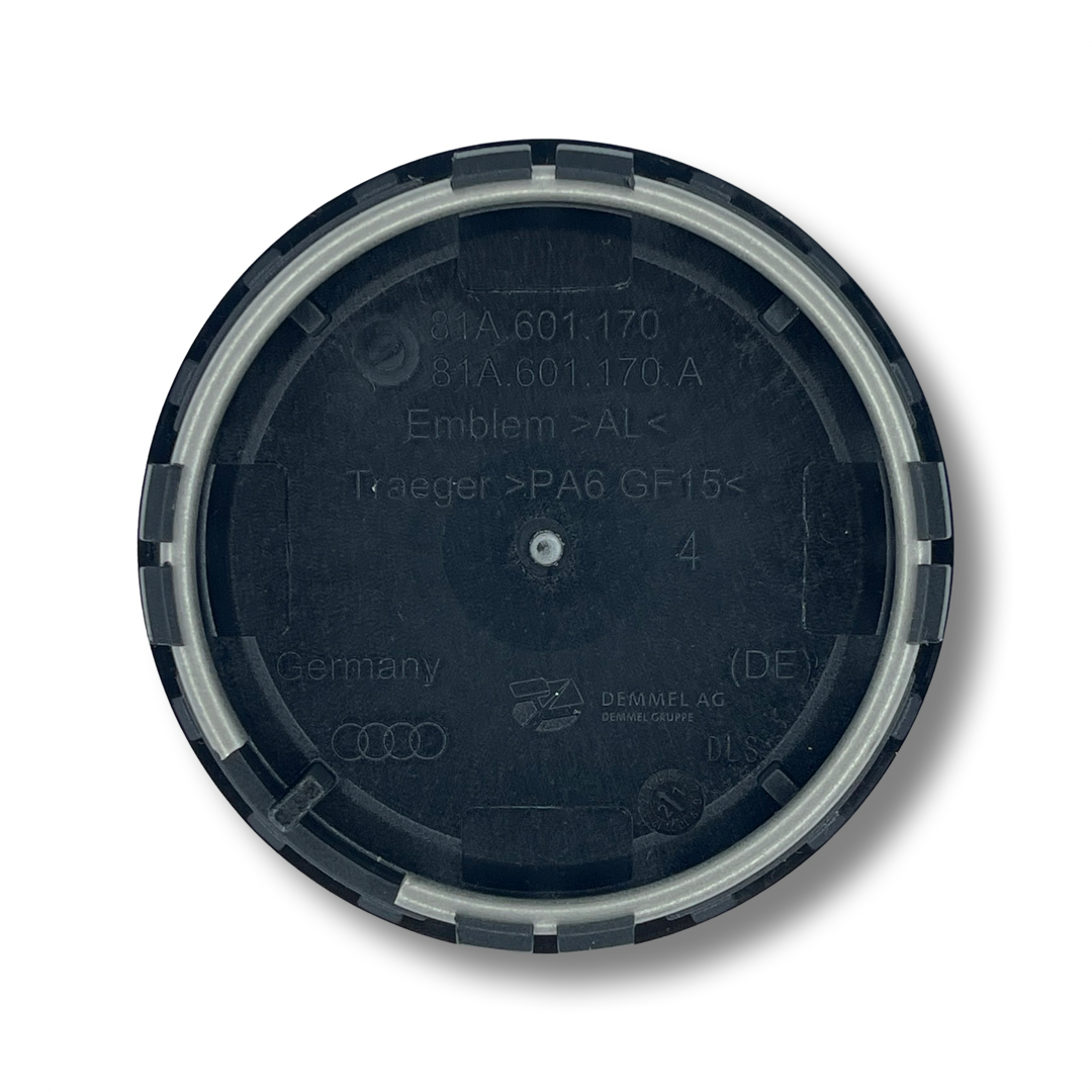 Audi 4x ORIGINALE Nabendeckel, Felgendeckel, Radkappe, Abdeckkappe 60mm